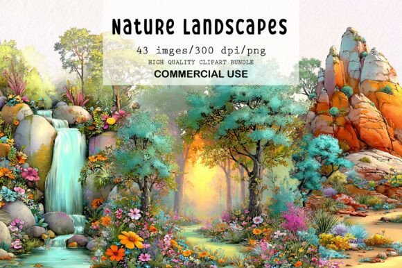 Download Watercolor Nature Landscapes PNG Clipart - Color Collection