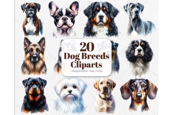Download Watercolor Puppy Dogs Breeds PNG Clipart - Color Collection