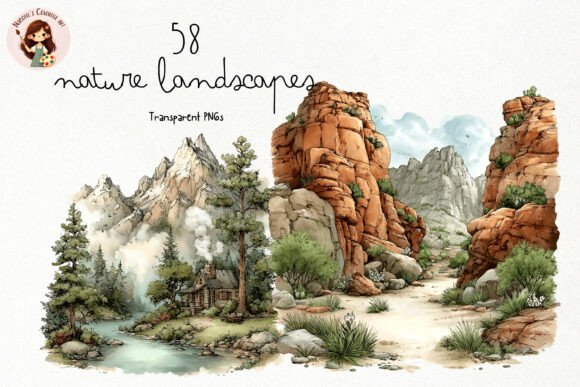 Download Watercolor Nature Landscapes PNG Clipart - Color Collection