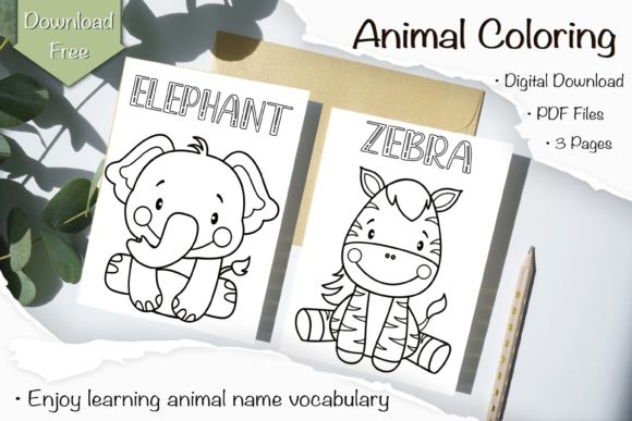 Download Animal Cute Template Doodles Coloring - Color Collection