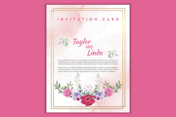 Download Watercolor Floral Invitation Card - Color Collection