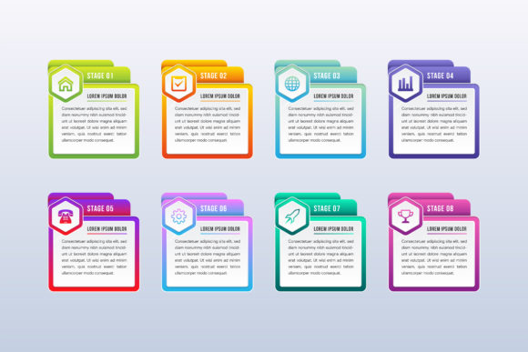 Download Infographic 3D Hexagon Square Gradient - Infograph Collection