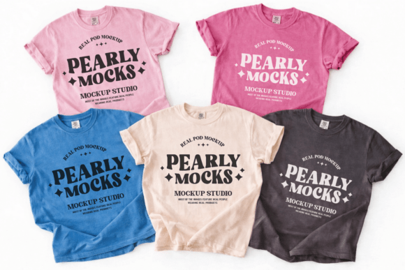 Download Comfort Colors 1717 Group T-shirt Mockup - Color Collection