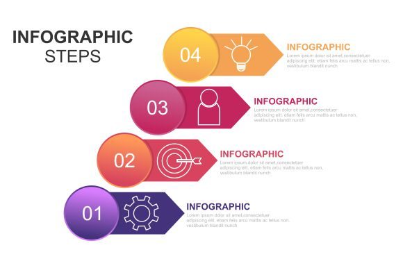 Download Isometric Infographics Steps Background - Infograph Collection