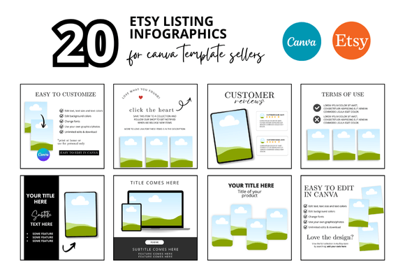 Download 20 Etsy Listing Photo Infographics - Infograph Collection