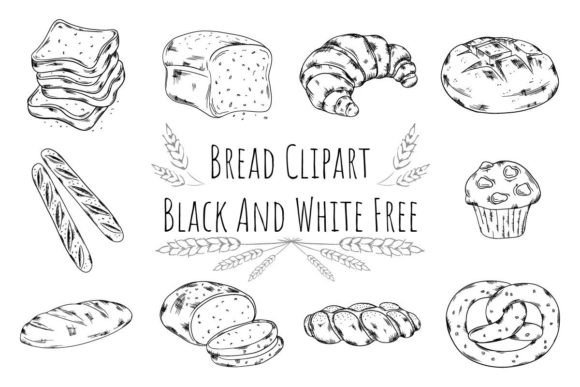 Download Bread Clipart Black and White Free - Bread Collection