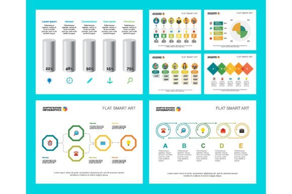 Download Colorful Infochart Diagrams Set for Pres - Color Collection