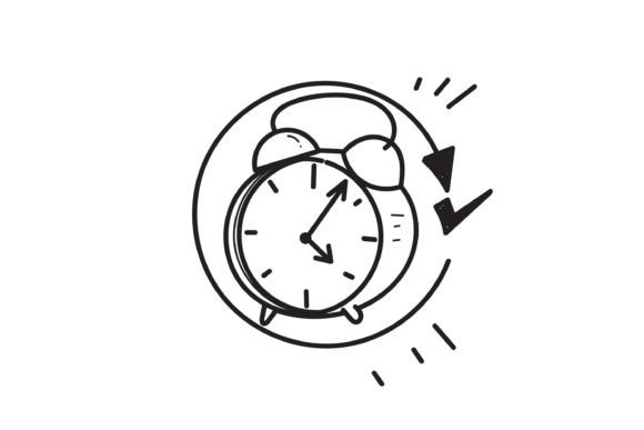Download Doodle Clock and Circular Arrow - Arrow Collection