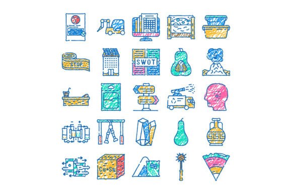 Download Doodle Icons Illustrating Swot Analysis - Swot Collection