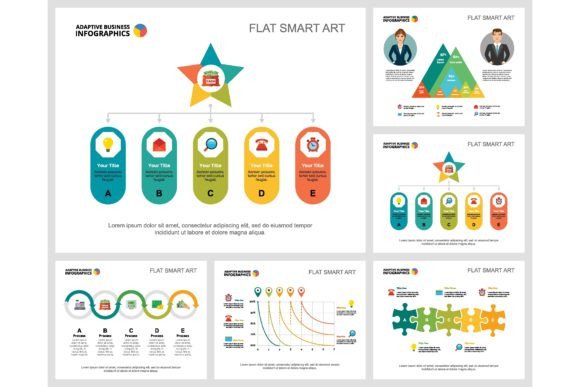 Download Colorful Infograph Charts Set. Business - Color Collection