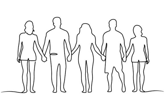 Download Young People Standing and Holding Hands - Holding Collection