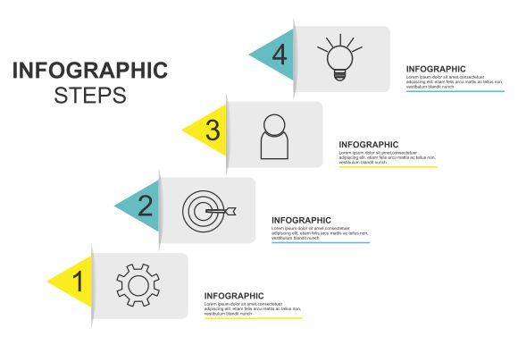Download Isometric Infographics Steps Background - Infograph Collection