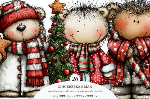 Download Whimsical Gingerbread Man Clipart - Bread Collection