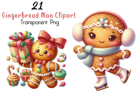 Download Cute Gingerbread Man Clipart - Bread Collection