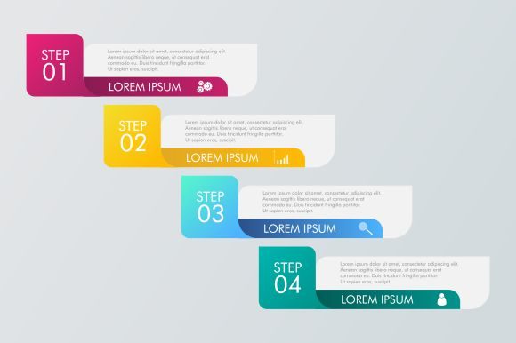 Download Isometric Infographics Steps Background - Infograph Collection