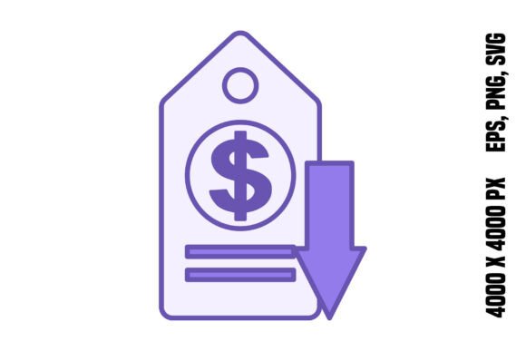 Download Colored Low Price Icon - Color Collection