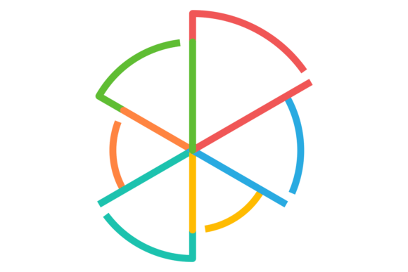 Download Pie Chart Color Line Template. Infograph - Color Collection