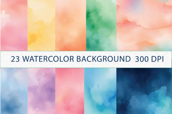 Download Dreamy Watercolor Background Bundle - Color Collection