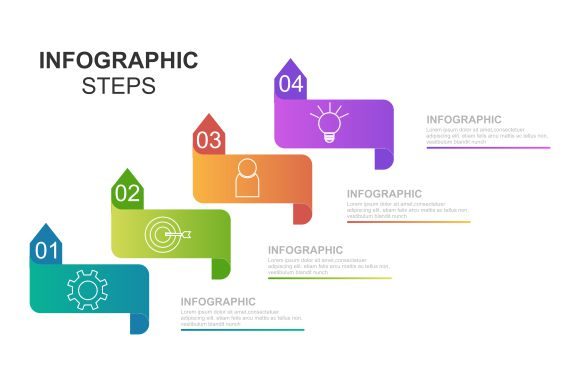 Download Isometric Infographics Steps Background - Infograph Collection