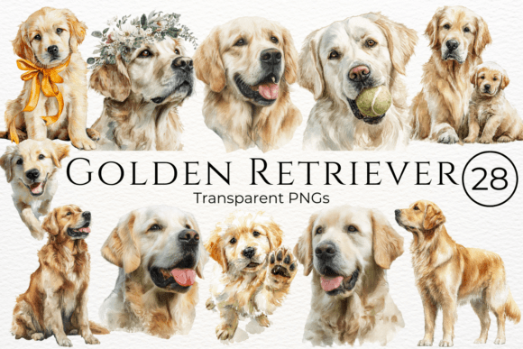 Download Golden Retriever Dog Watercolor Clipart - Color Collection