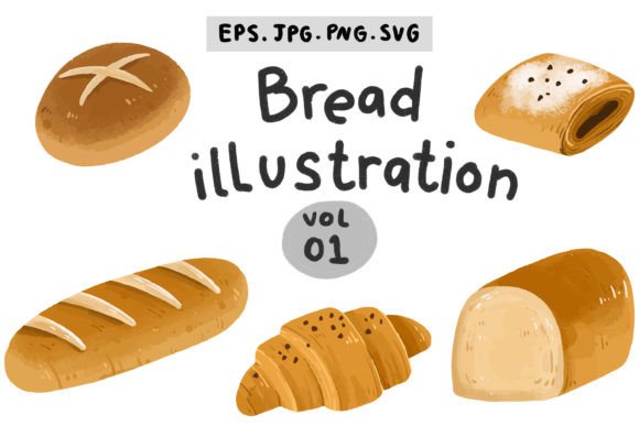 Download Bread Bakery Element Illustration Set - Bread Collection