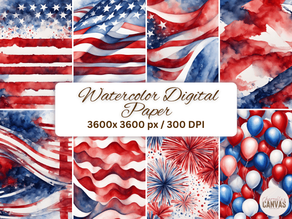 Download Watercolor Red White &amp; Blue Backgrounds - Color Collection